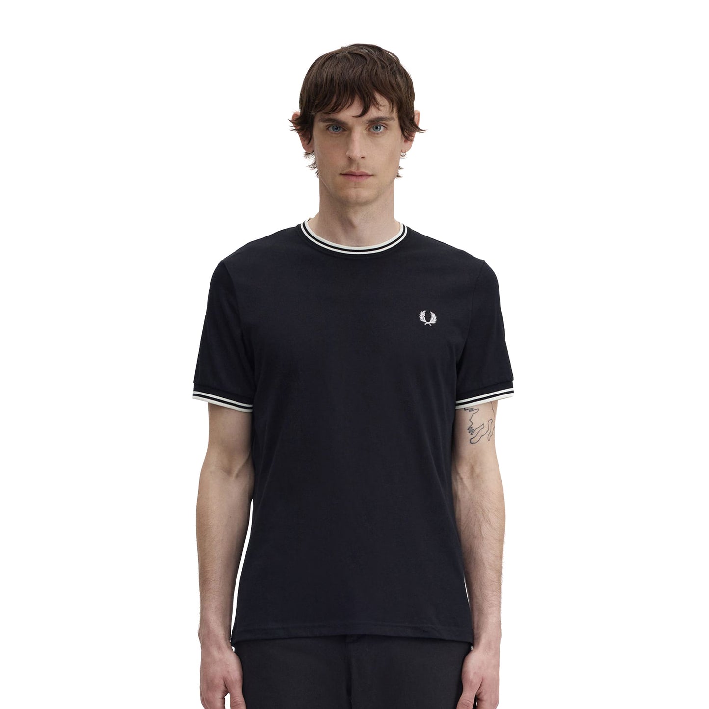 Fred Perry Twin Tipped T-Shirt Black  - M1588V-102