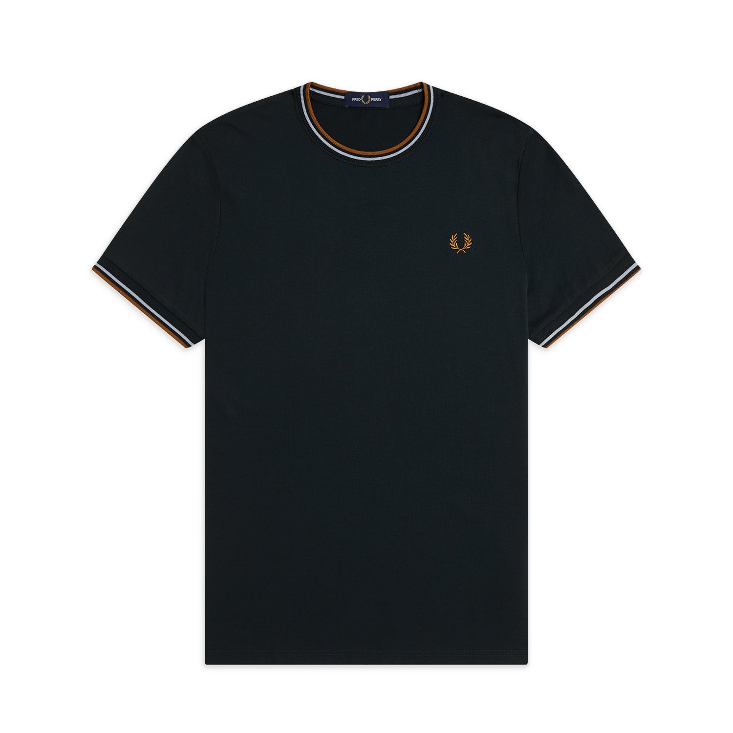 Fred Perry Twin Tipped T-Shirt Night Green/Dusky Blue  - M1588V-78C