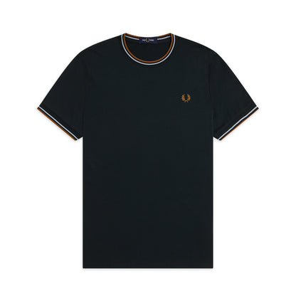 Fred Perry Twin Tipped T-Shirt Night Green/Dusky Blue  - M1588V-78C