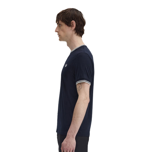 Fred Perry Twin Tipped T-Shirt Navy  - M1588V-795