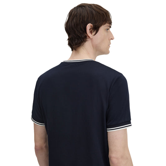 Fred Perry Twin Tipped T-Shirt Navy  - M1588V-795