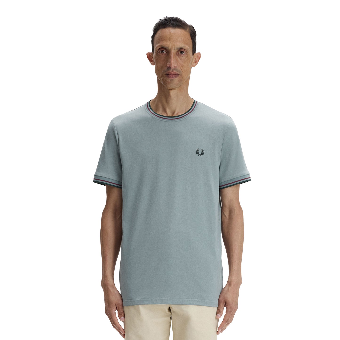 Fred Perry Twin Tipped T-Shirt Stockport Blue/Oxblood/Grass  - M1588V-98A