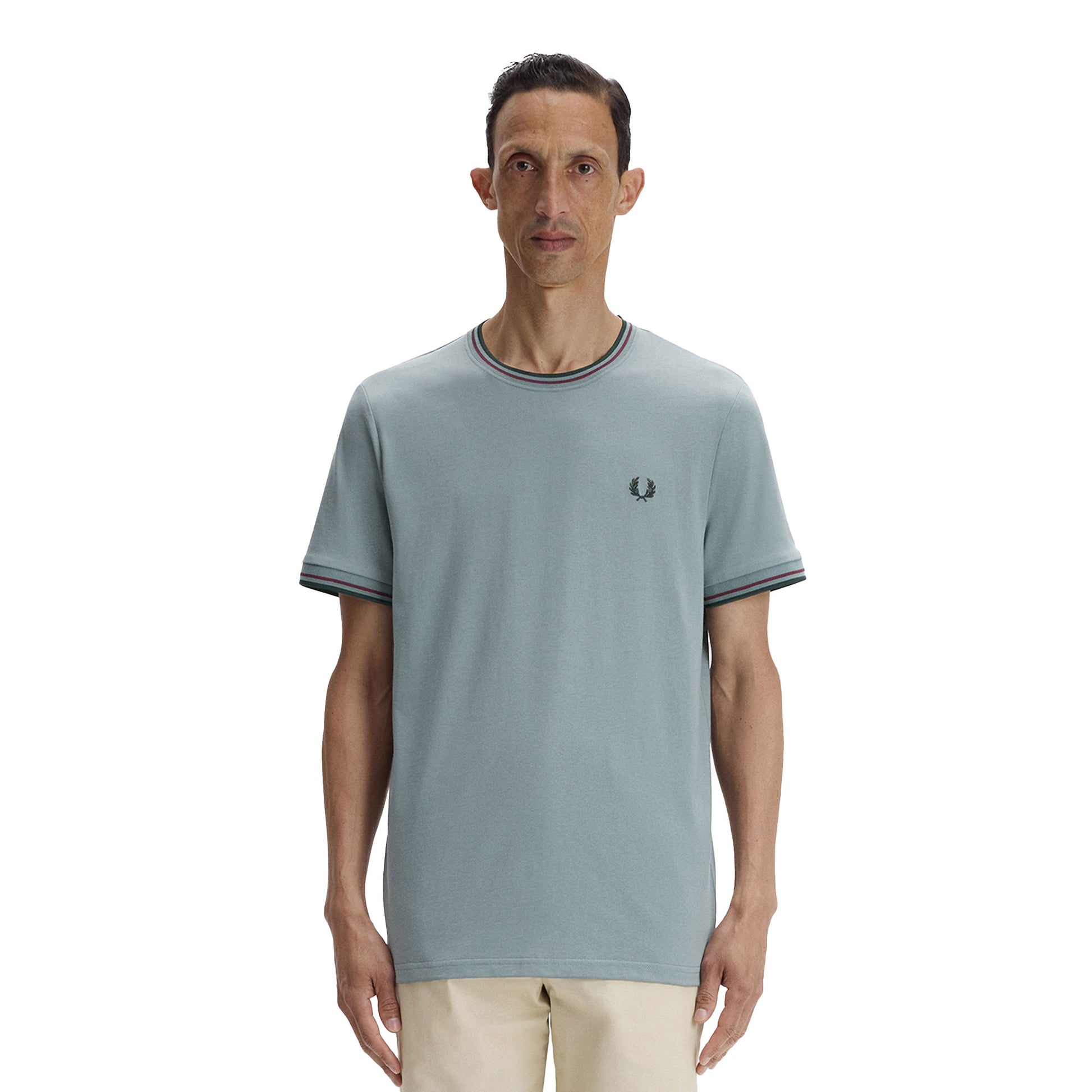 Fred Perry Twin Tipped T-Shirt Stockport Blue/Oxblood/Grass  - M1588V-98A