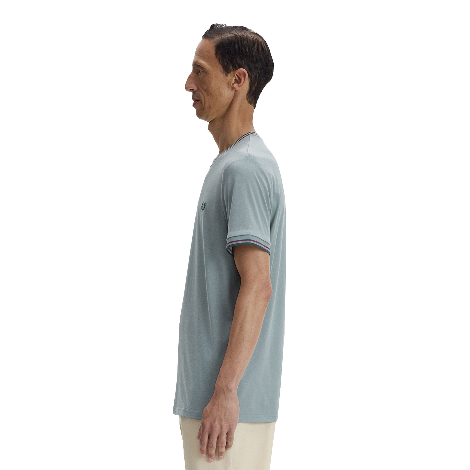 Fred Perry Twin Tipped T-Shirt Stockport Blue/Oxblood/Grass  - M1588V-98A