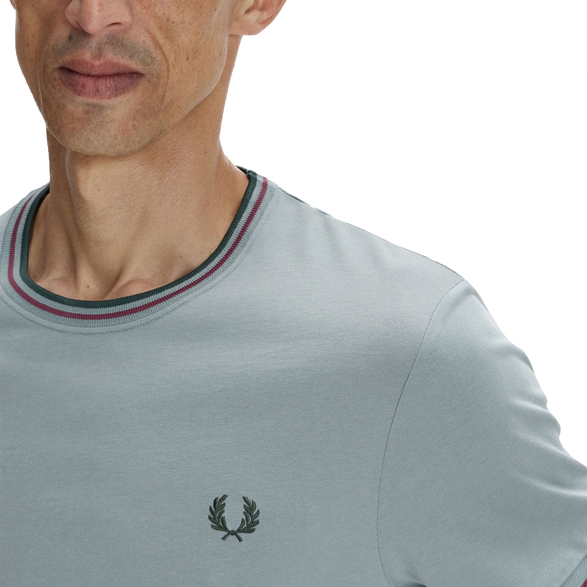 Fred Perry Twin Tipped T-Shirt Stockport Blue/Oxblood/Grass  - M1588V-98A