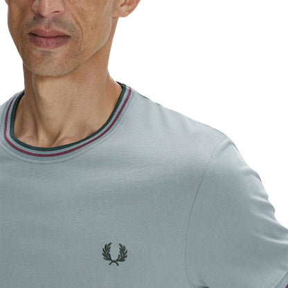 Fred Perry Twin Tipped T-Shirt Stockport Blue/Oxblood/Grass  - M1588V-98A
