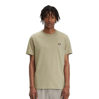Fred Perry Crew Neck T-Shirt Warm Grey/Carrington Road Brick  - M1600-U84