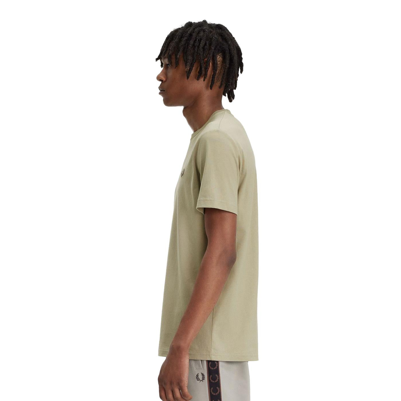 Fred Perry Crew Neck T-Shirt Warm Grey/Carrington Road Brick  - M1600-U84