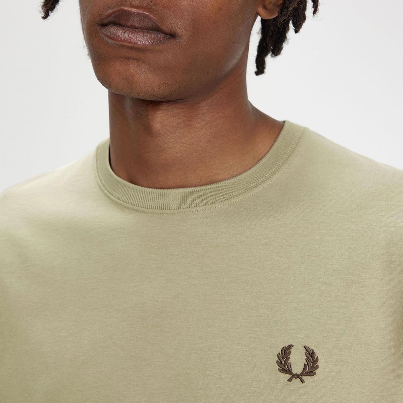 Fred Perry Crew Neck T-Shirt Warm Grey/Carrington Road Brick  - M1600-U84