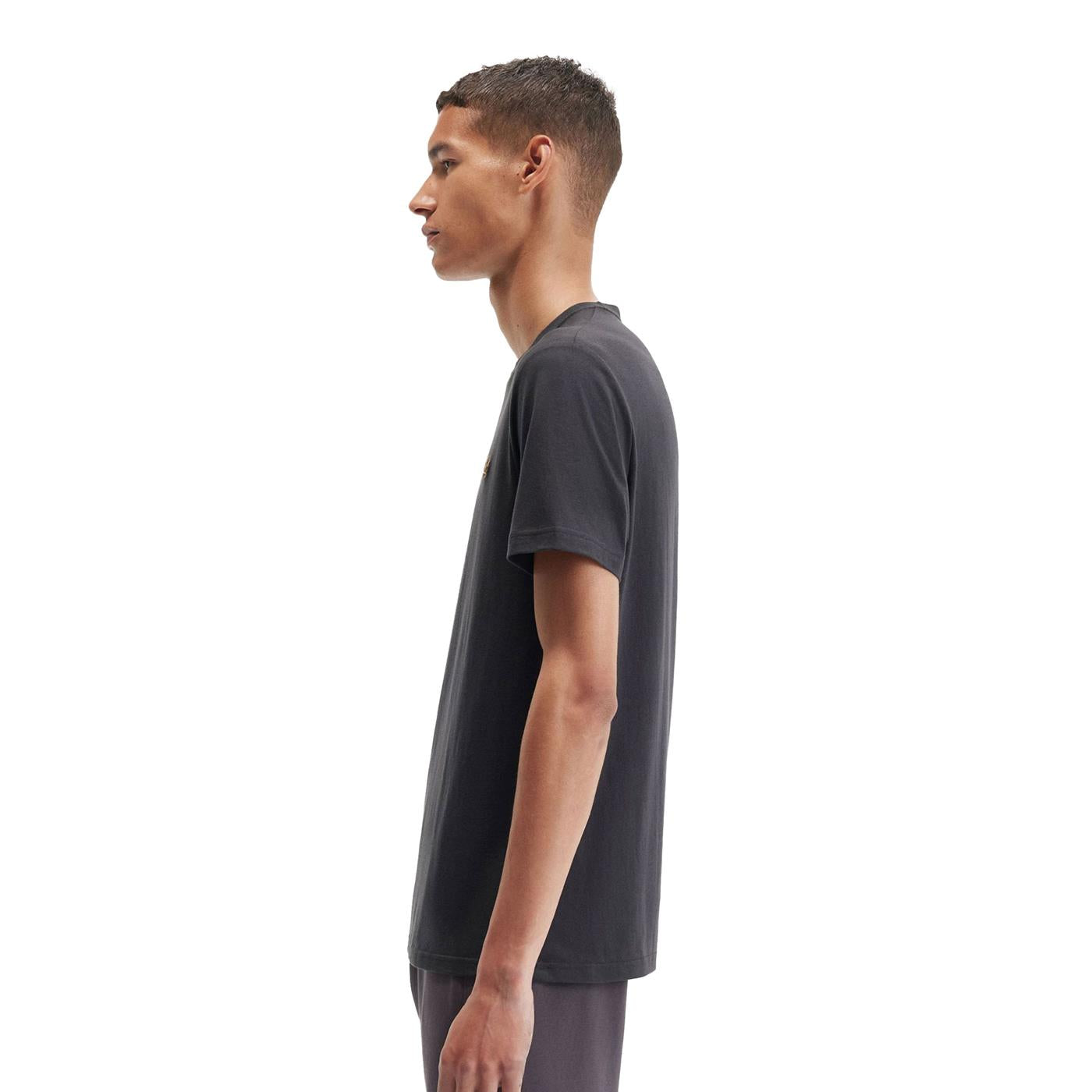Fred Perry Crew Neck T-Shirt Anchor Grey/Dark Caramel  - M1600-V07