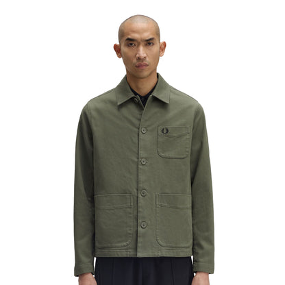 Fred Perry Bedford Cord Overshirt Laurel Wreath Green  - M1701-X21