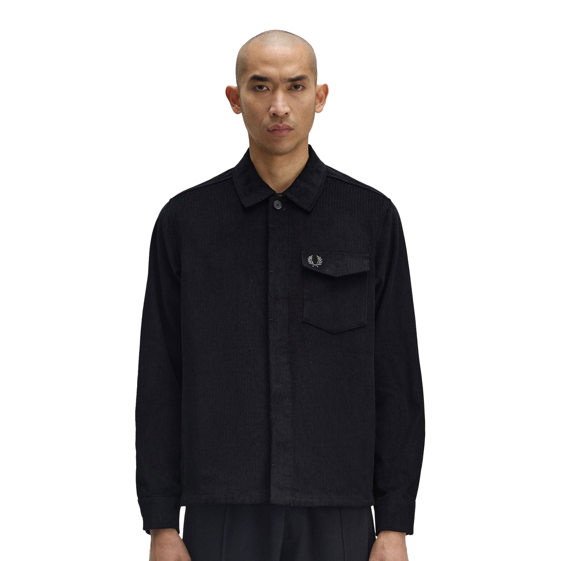 Fred Perry Corduroy Overshirt Black  - M1717-102