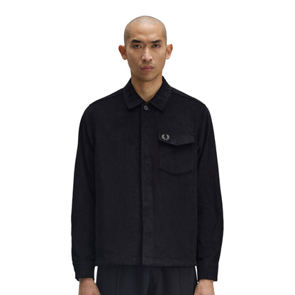 Fred Perry Corduroy Overshirt Black  - M1717-102