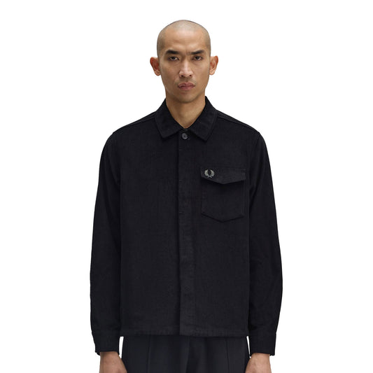 Fred Perry Corduroy Overshirt Black  - M1717-102