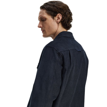 Fred Perry Corduroy Overshirt Navy/White  - M1717-608