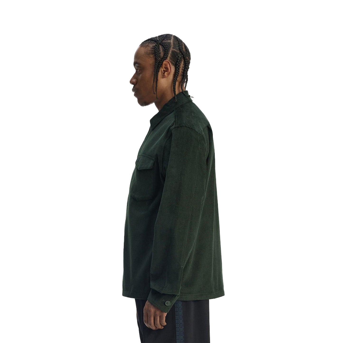 Fred Perry Corduroy Overshirt Court Green  - M1717-X89