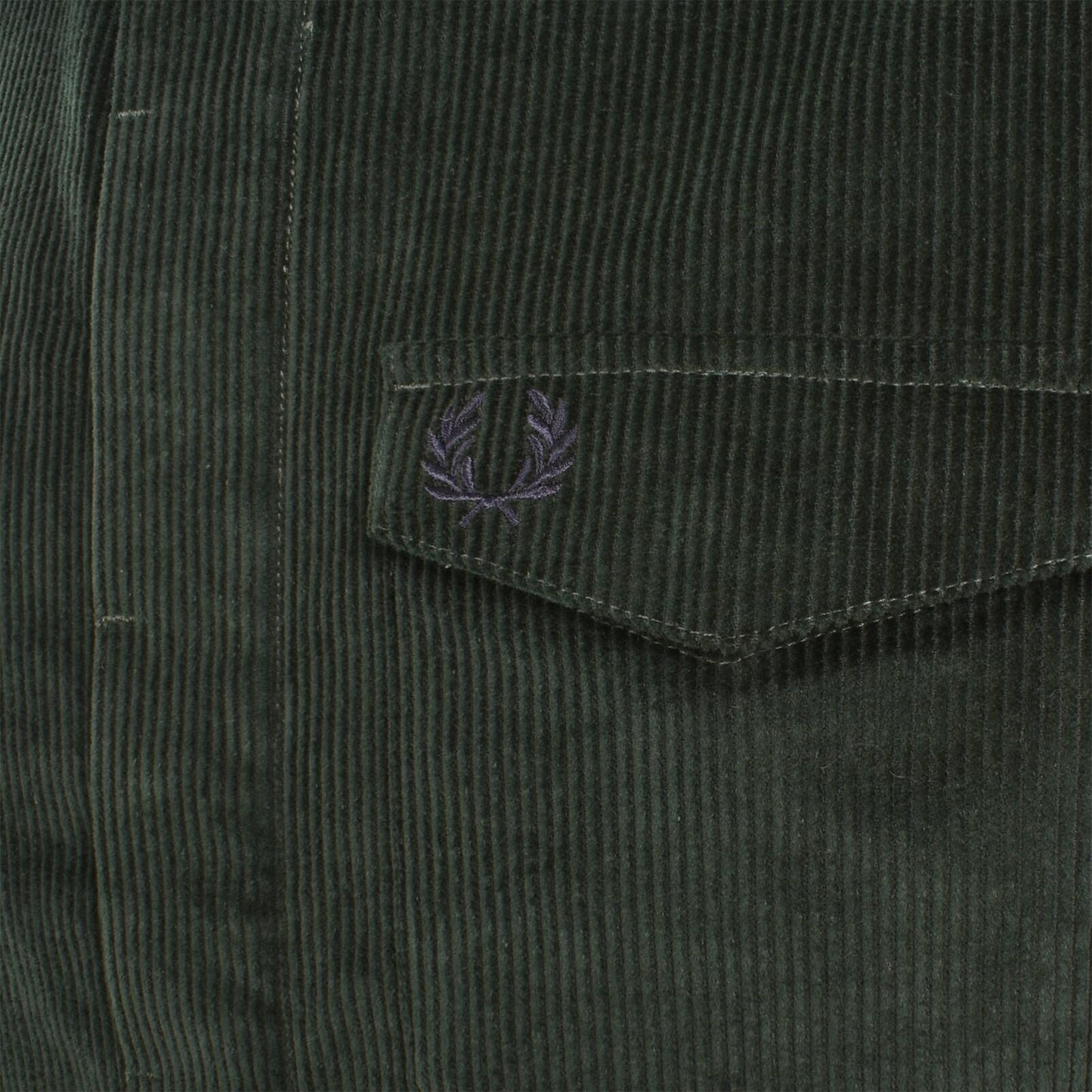 Fred Perry Corduroy Overshirt Court Green  - M1717-X89