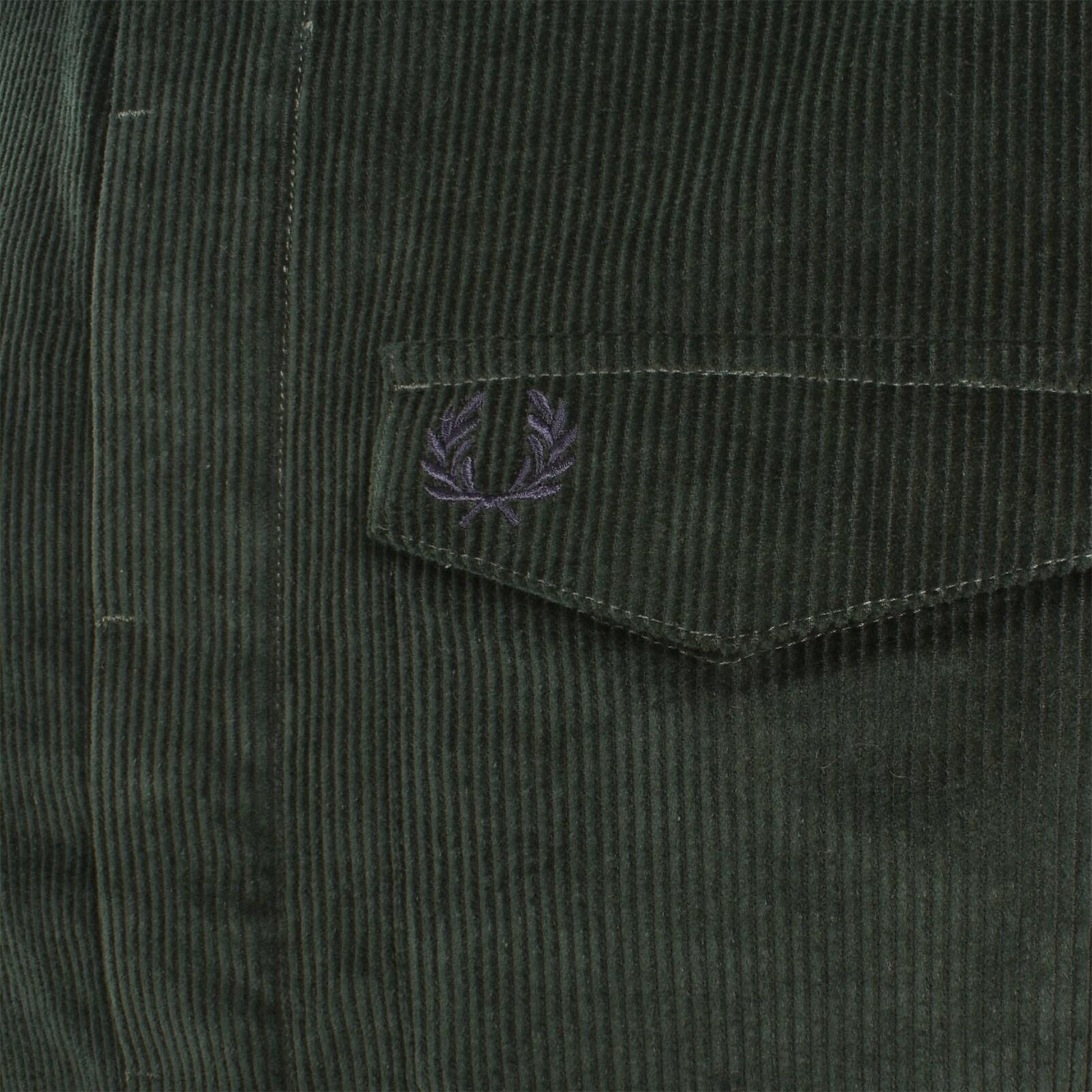 Fred Perry Corduroy Overshirt Court Green  - M1717-X89