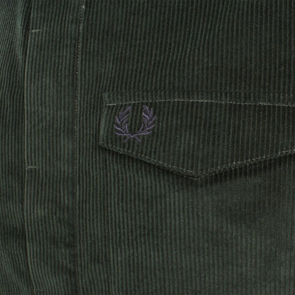 Fred Perry Corduroy Overshirt Court Green  - M1717-X89