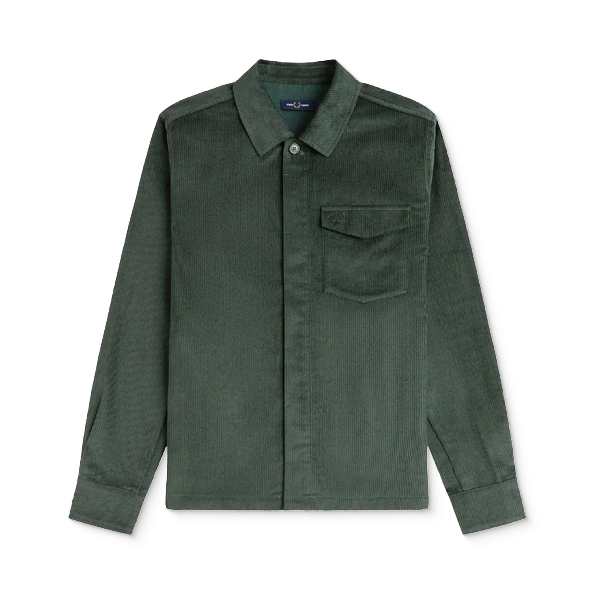 Fred Perry Corduroy Overshirt Court Green  - M1717-X89