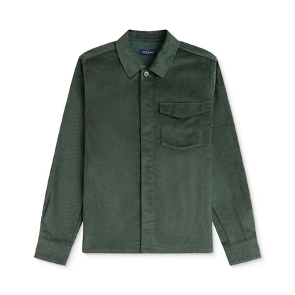 Fred Perry Corduroy Overshirt Court Green  - M1717-X89