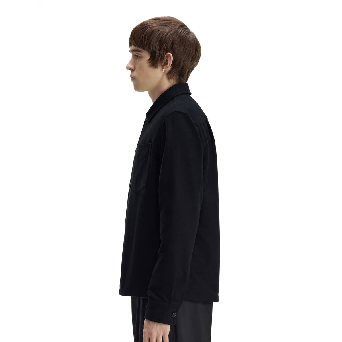 Fred Perry Brushed Twill Overshirt Black  - M1723-184