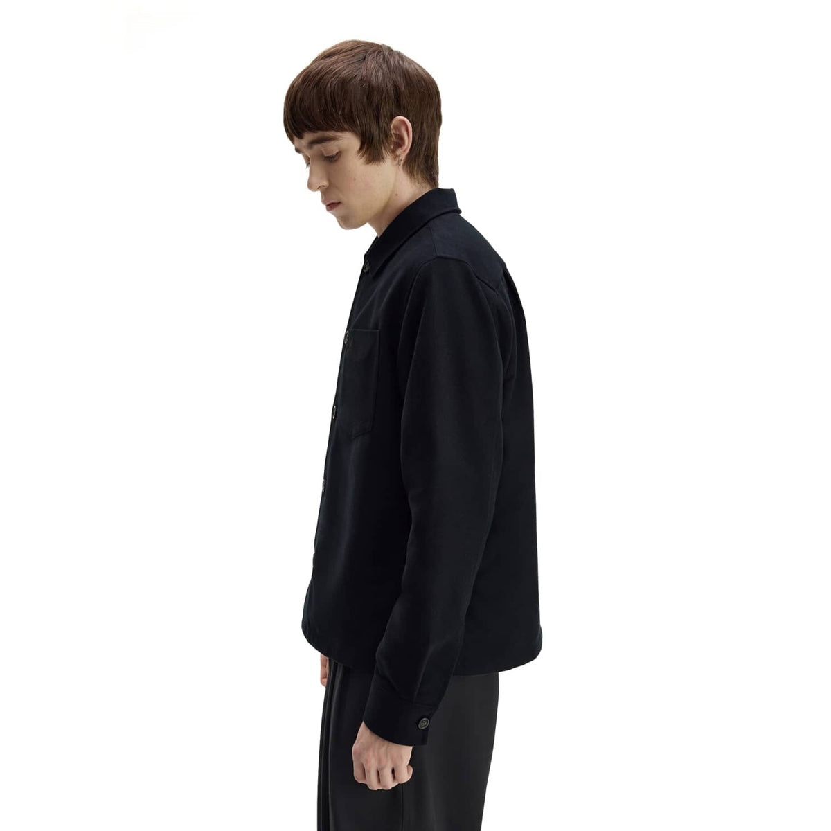 Fred Perry Brushed Twill Overshirt Black  - M1723-184