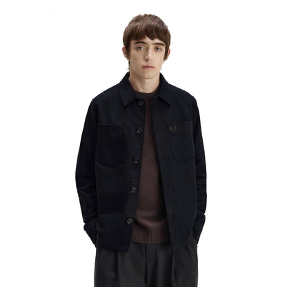 Fred Perry Brushed Twill Overshirt Black  - M1723-184