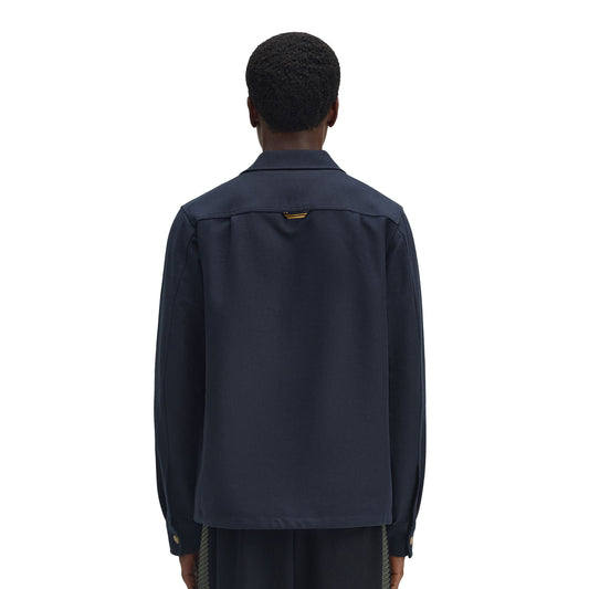 Fred Perry Brushed Twill Overshirt Navy  - M1723-608