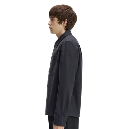 Fred Perry Brushed Twill Overshirt Charcoal Marl  - M1723-948