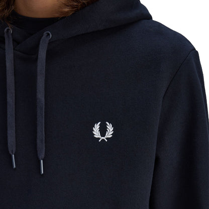 Fred Perry Monogram Hooded Sweatshirt Navy/Ice/Ice  - M1758-795