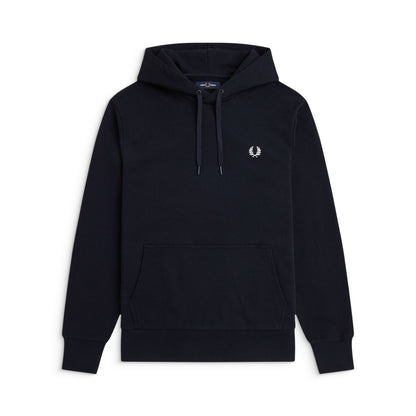 Fred Perry Monogram Hooded Sweatshirt Navy/Ice/Ice  - M1758-795