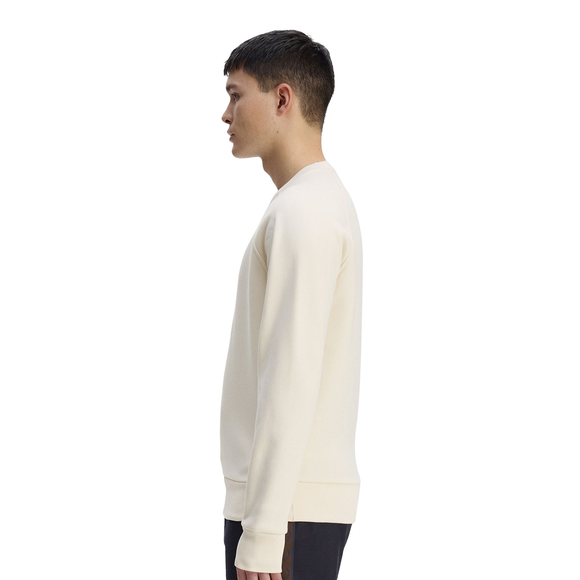 Fred Perry Outline Laurel Wreath Sweatshirt Ecru  - M1769-560