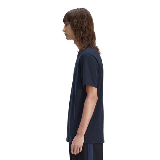Fred Perry Monogram T-Shirt Navy/White  - M1771-608