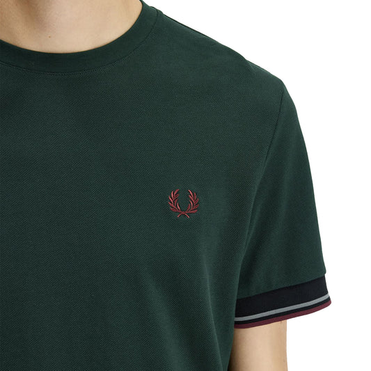 Fred Perry Twin Tipped Cuff T-Shirt Grassroots  - M2396-30A