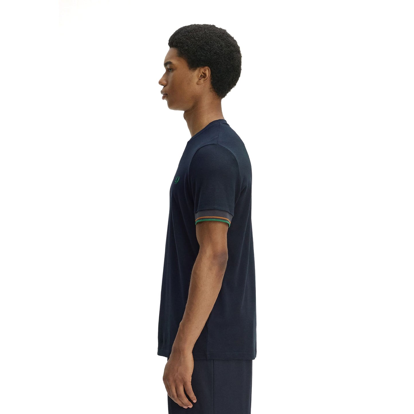 Fred Perry Twin Tipped Cuff T-Shirt Navy  - M2396-608