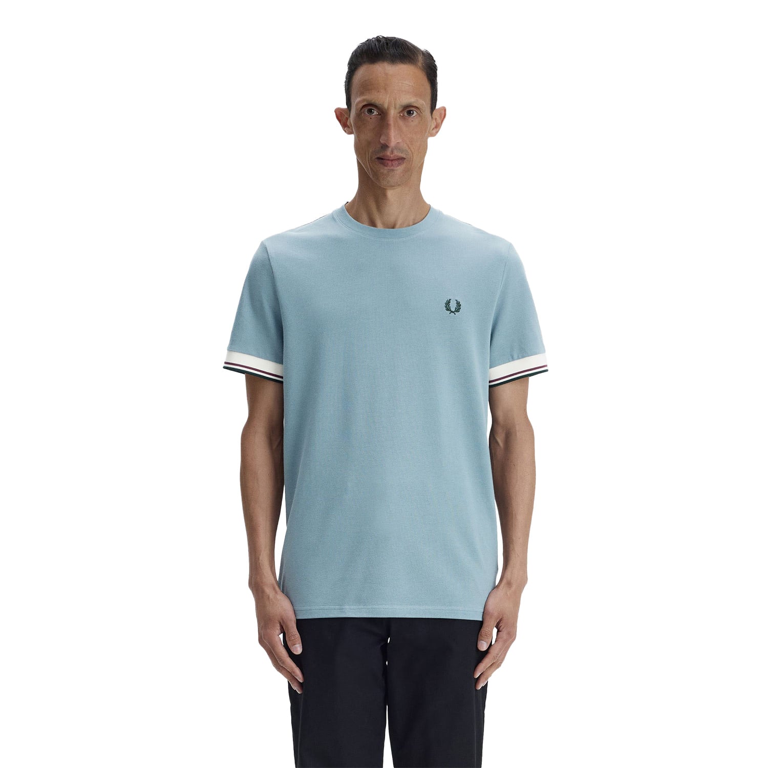 Fred Perry Twin Tipped Cuff T-Shirt Stockport Blue  - M2396-Z20