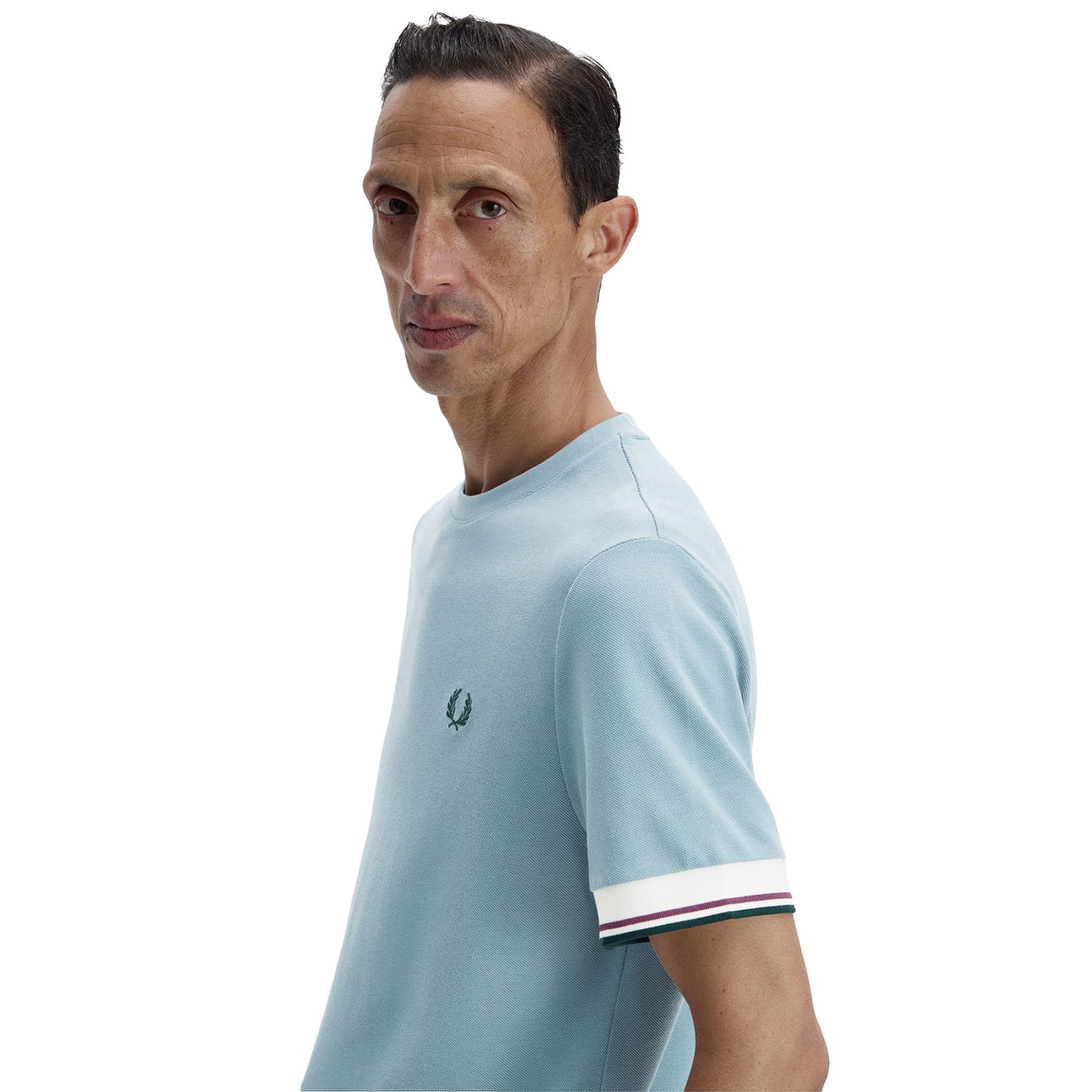 Fred Perry Twin Tipped Cuff T-Shirt Stockport Blue  - M2396-Z20