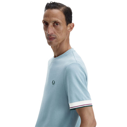 Fred Perry Twin Tipped Cuff T-Shirt Stockport Blue  - M2396-Z20
