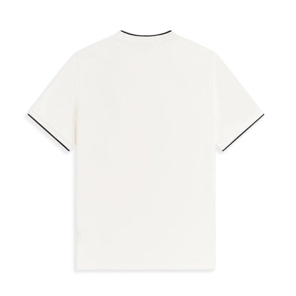 Fred Perry Trim Detail Crepe Pique T-Shirt Snow White  - M2397-303