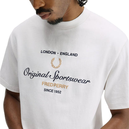 Fred Perry Original Graphic T-Shirt Snow White  - M2406-129