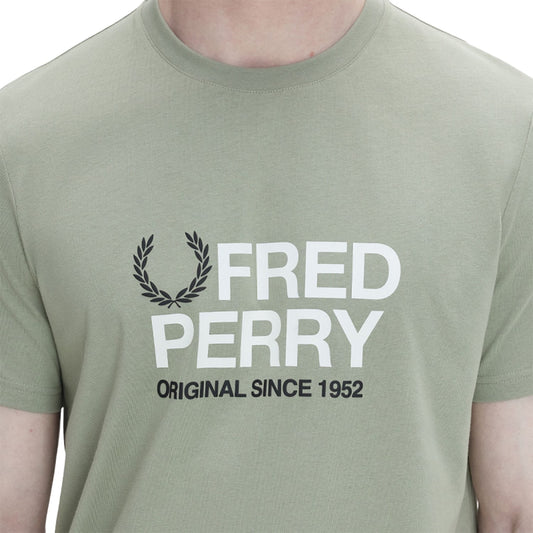Fred Perry Original Graphic T-Shirt Seagrass  - M2406-M37