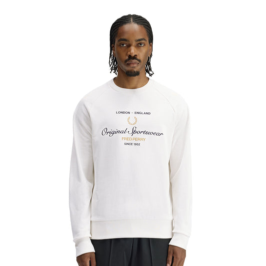 Fred Perry Original Sportswear Sweatshirt Snow White  - M2414-129