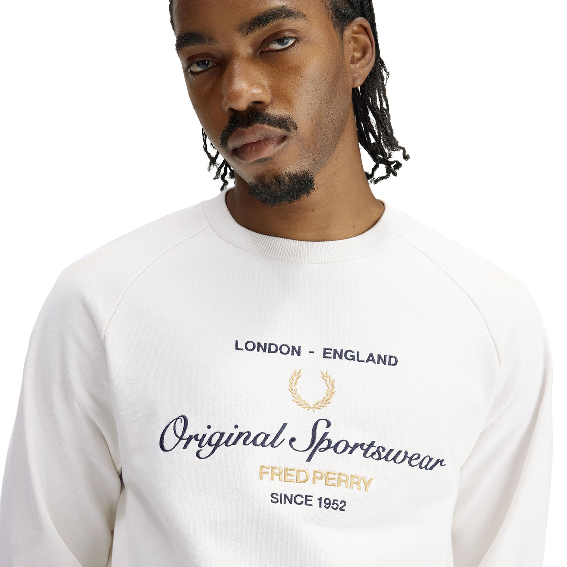 Fred Perry Original Sportswear Sweatshirt Snow White  - M2414-129