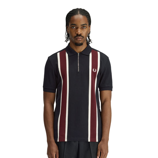 Fred Perry Tramline Polo Shirt Black  - M2420-102