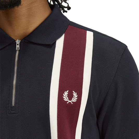 Fred Perry Tramline Polo Shirt Black  - M2420-102