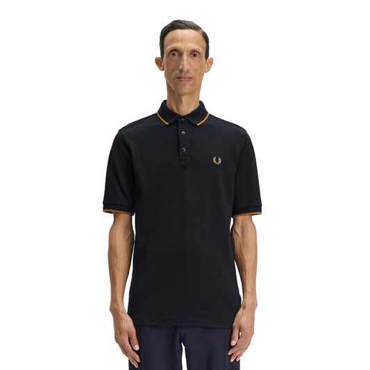 Fred Perry Collar Stand Polo Shirt Black  - M2452-102