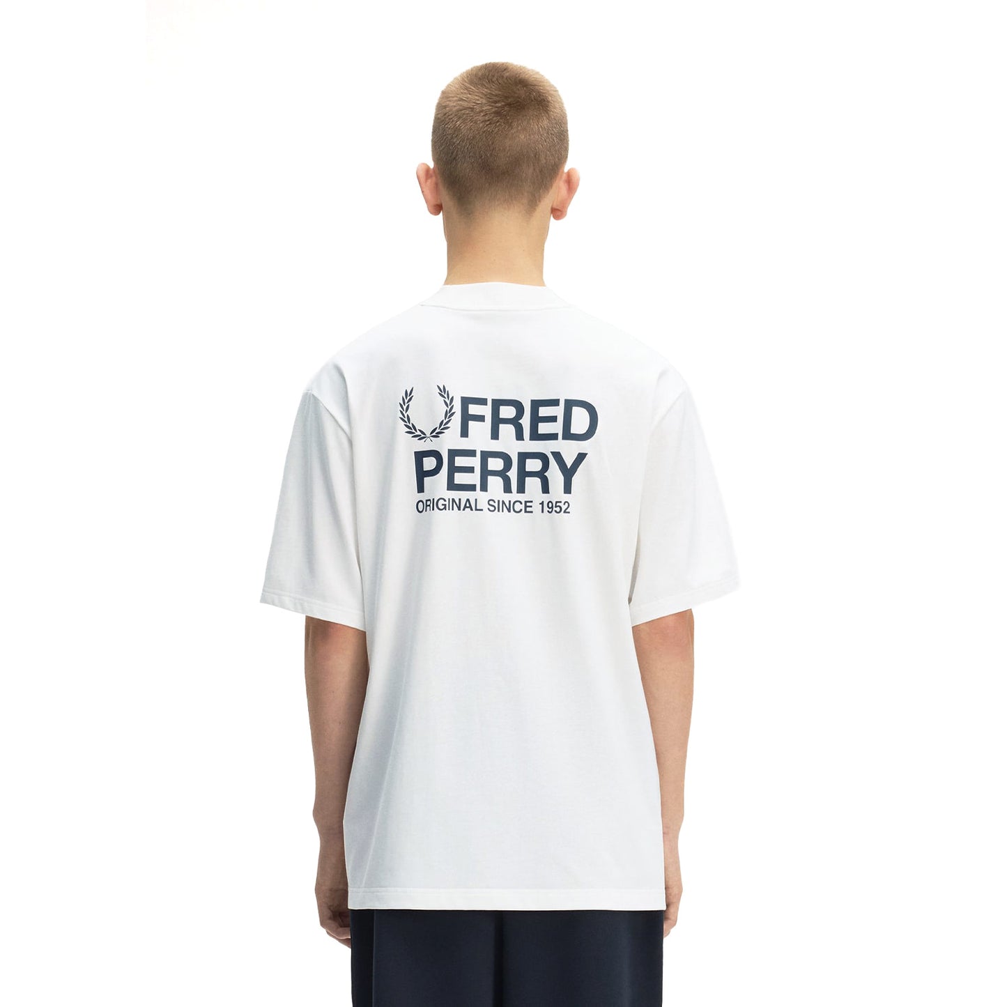 Fred Perry Back Print Fred Perry T-Shirt Snow White  - M2475-129