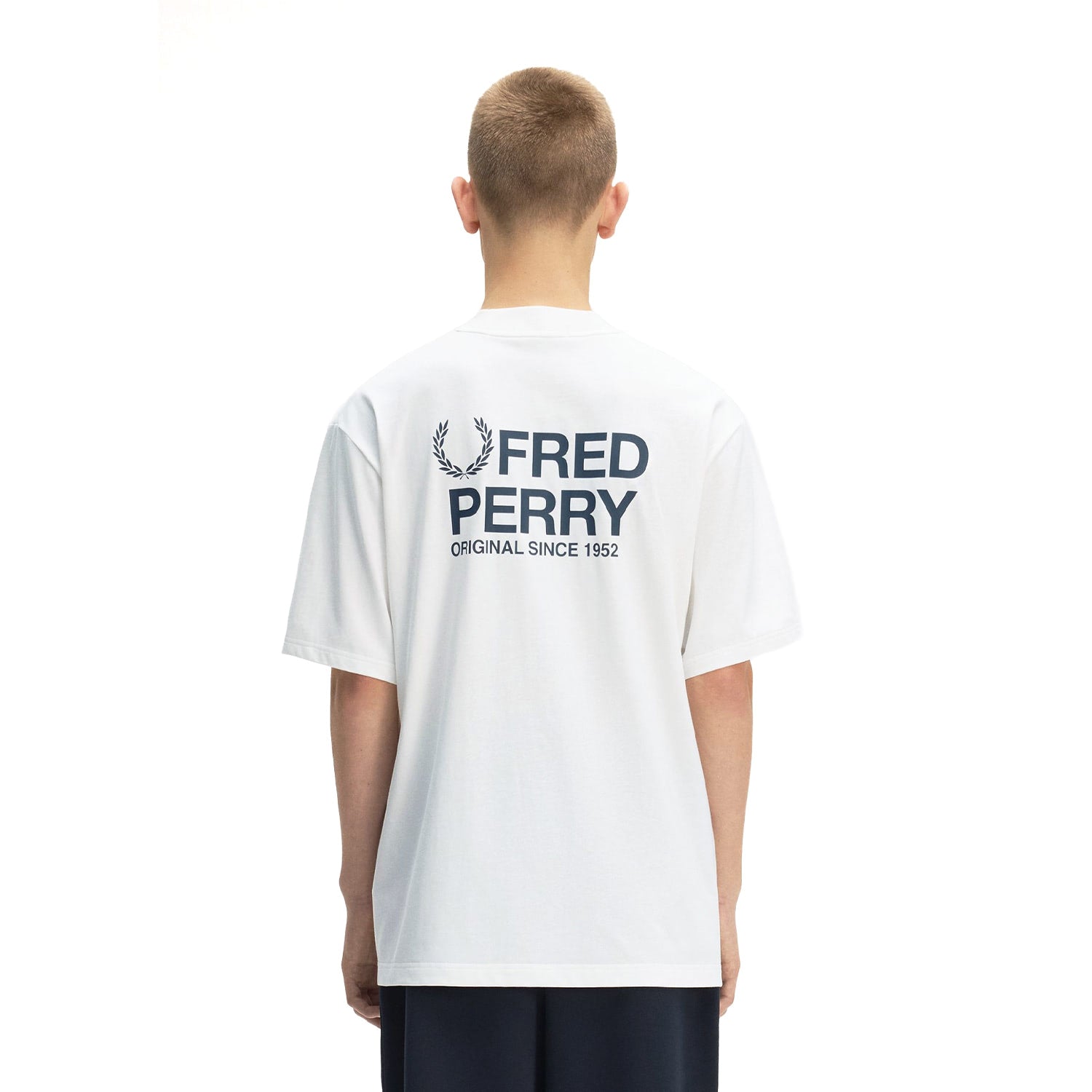 Fred Perry Back Print Fred Perry T-Shirt Snow White  - M2475-129