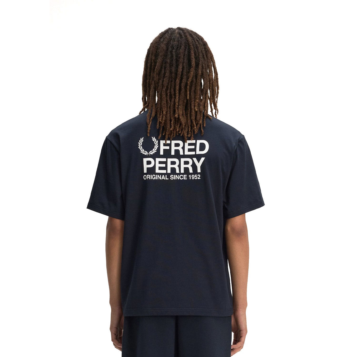 Fred Perry Back Print Fred Perry T-Shirt Navy  - M2475-608